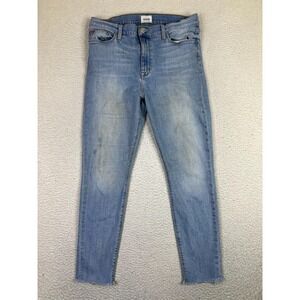 Hudson Jeans Womens 32 Light Wash Blair High Waist Super Skinny Raw Hem Denim